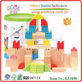 EZ1058 EN71 approved creative beech wood Castle Toy Wooden Blocks Set